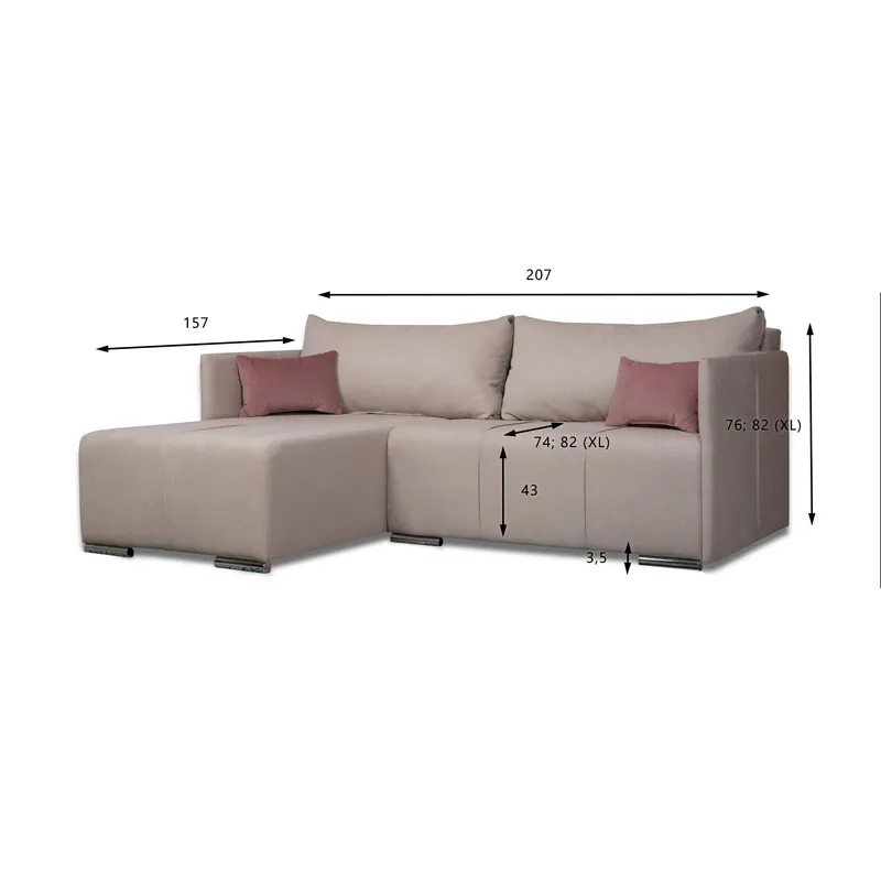 Product dimensions diagram