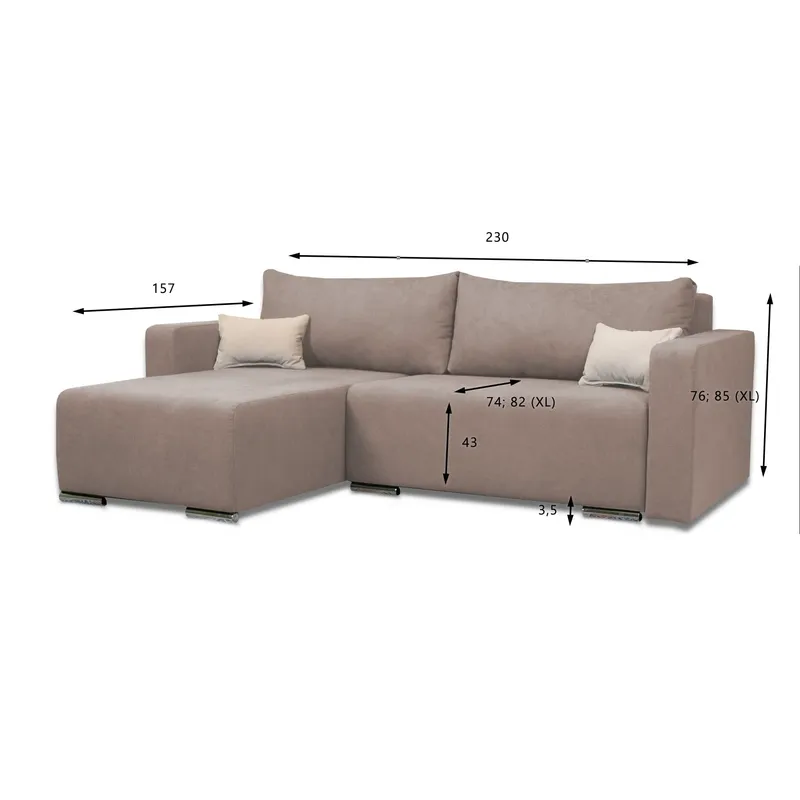 Product dimensions diagram