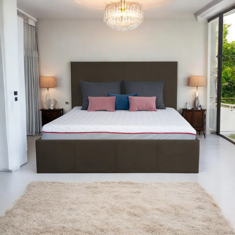 Bed with Storage Stef Light brown 90
