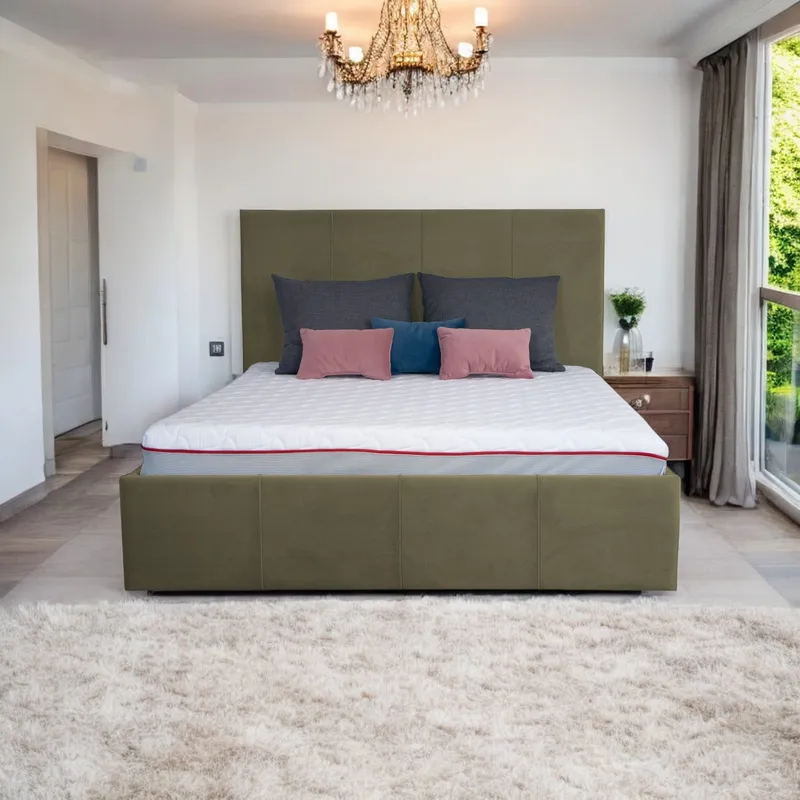 Bed with Storage Stef Olive 90