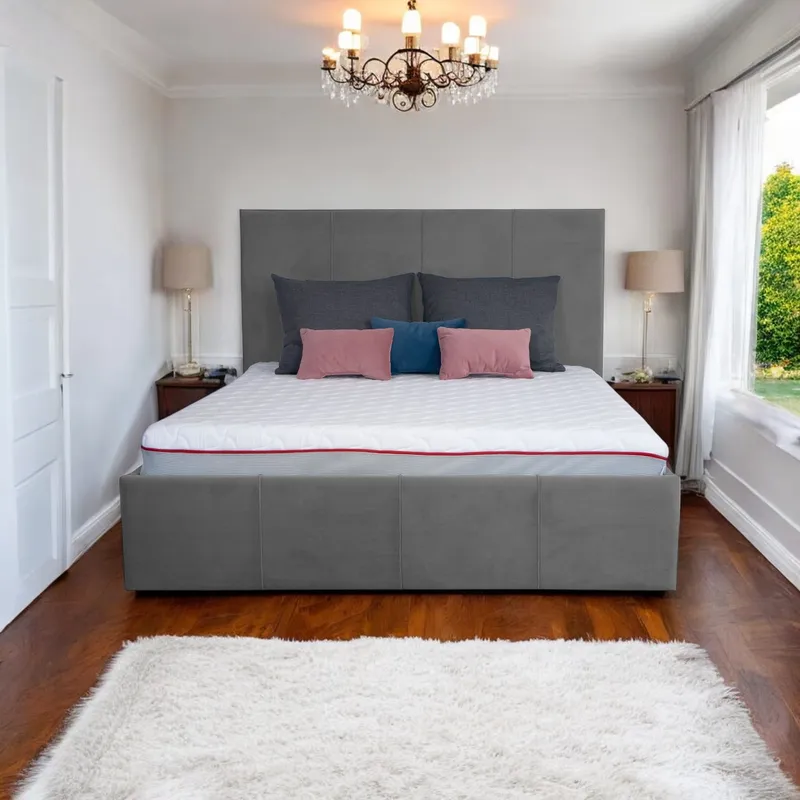 Bed with Storage Stef Light gray 120