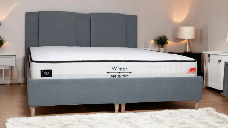 Bed with Storage Toma Classic Light gray 120