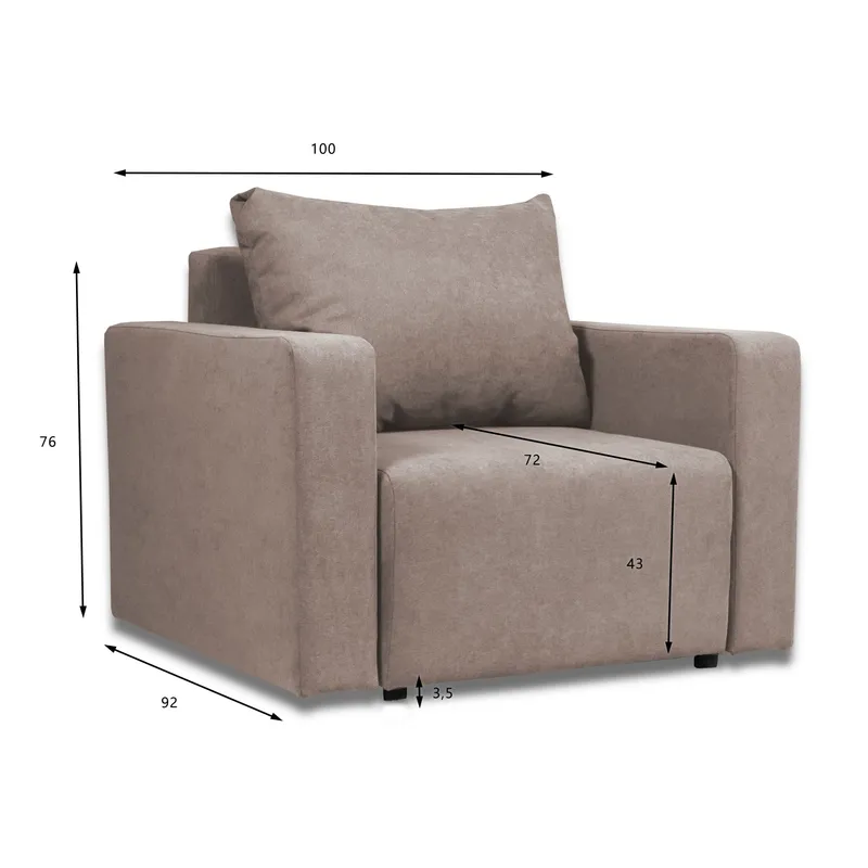 Product dimensions diagram