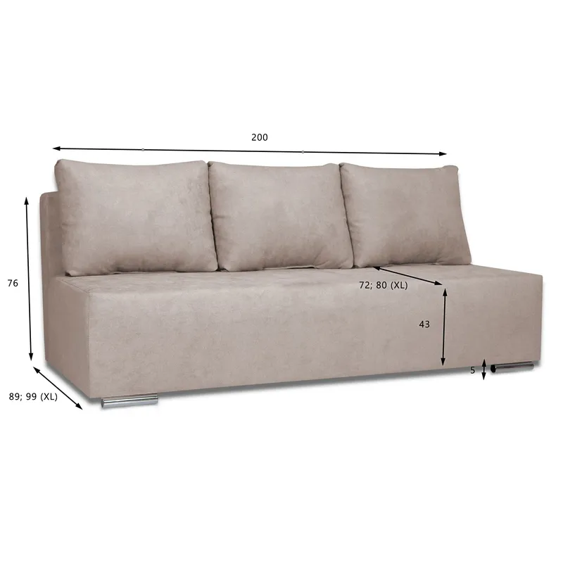 Product dimensions diagram