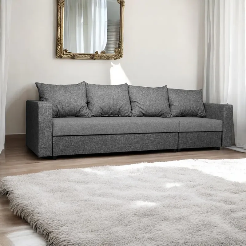 Nurga diivan Lona Kombineeritud hele+tumehallikassinine Standard (145 cm)