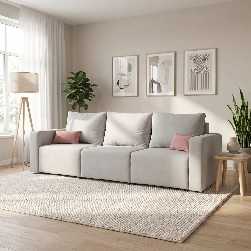Modulaarne diivan Modul 2400 Helehall XL (160 cm)