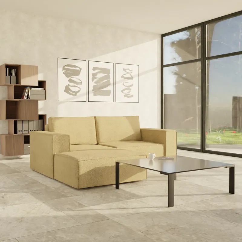 Modulaarne diivan Ven n3 Nurgaga Kreemikas