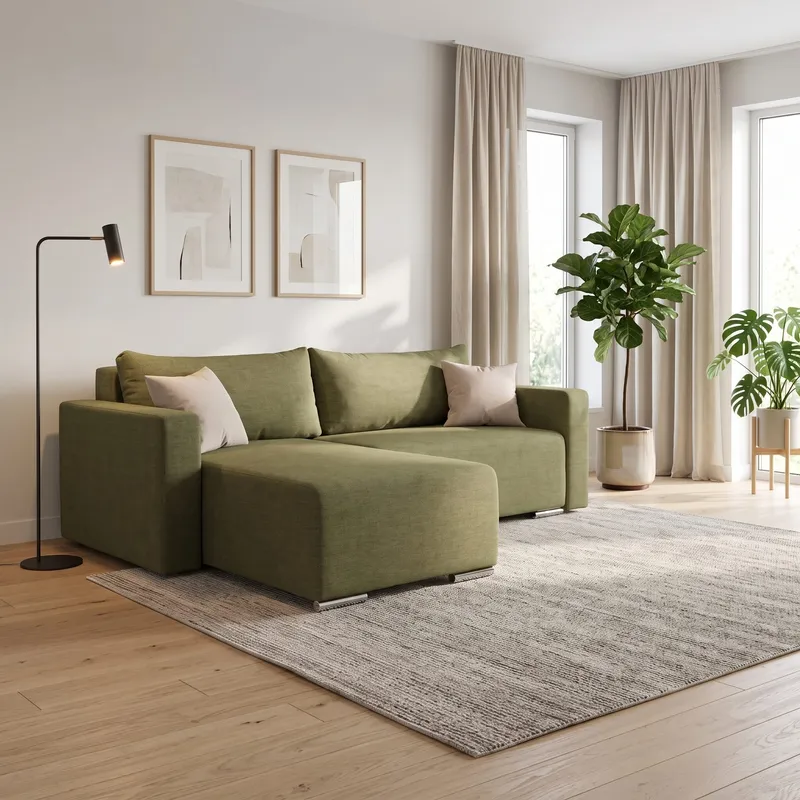 Nurga diivan Deka-Sturis+ Roheline XL (160 cm)