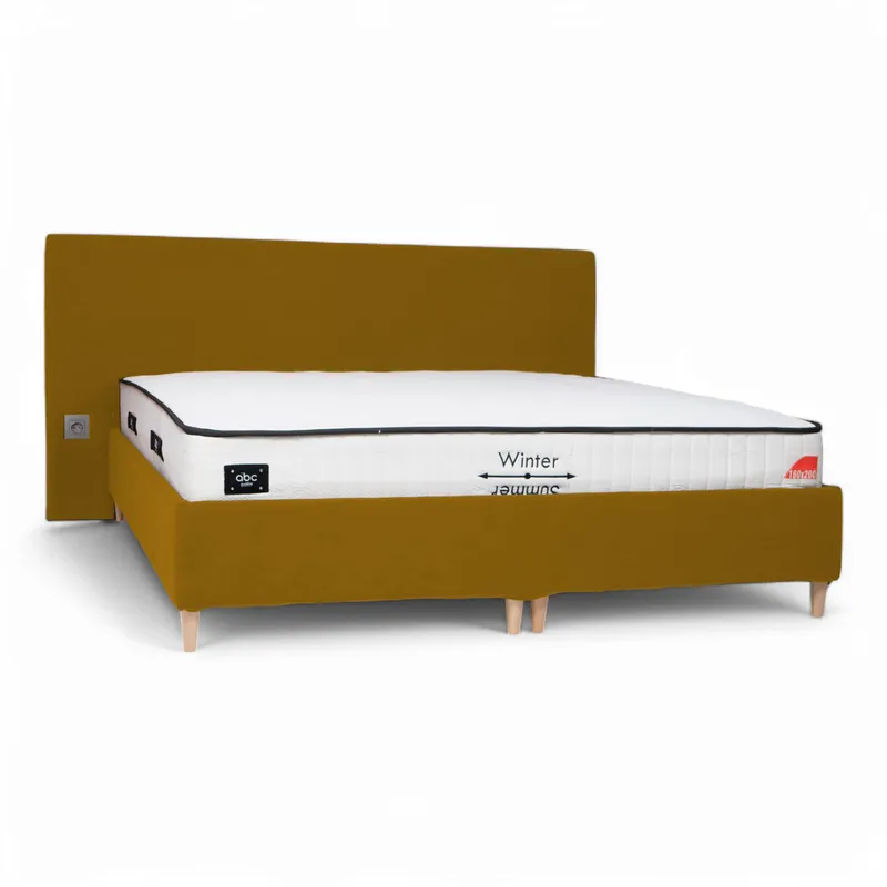 Voodi kastiga Sandra Classic Kollane 180