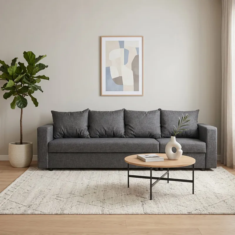 Nurga diivan Lona Grafiit Standard (145 cm)
