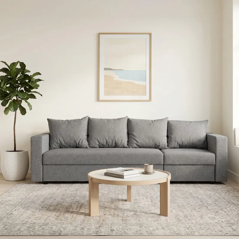 Nurga diivan Lona Helehall Standard (145 cm)