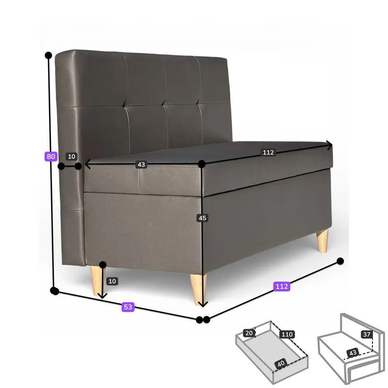 Product dimensions diagram