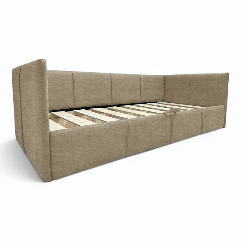 Single bed Teodor Beige-gray Without mattress