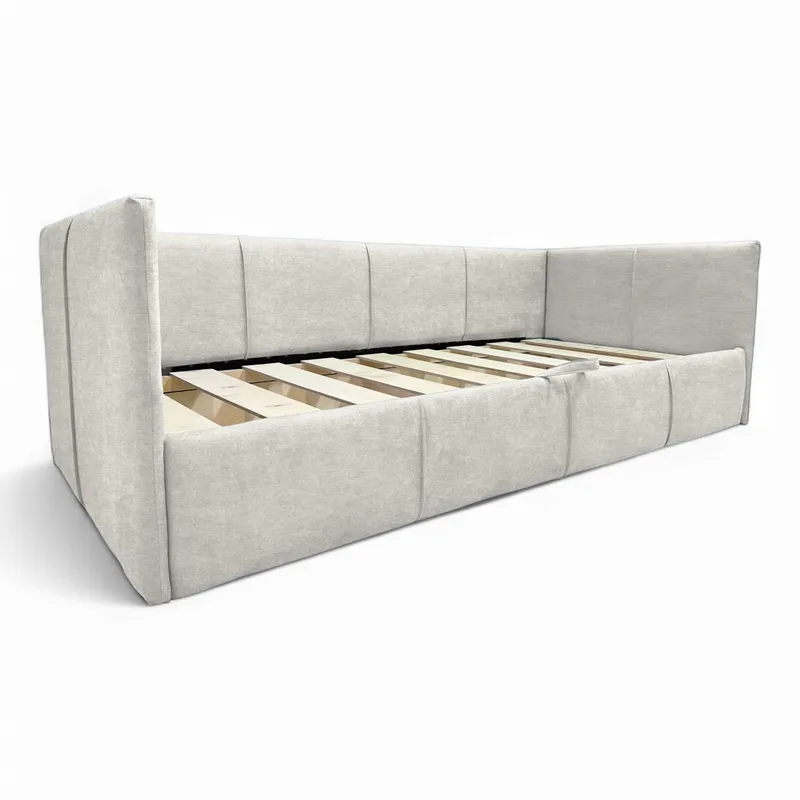 Single bed Teodor Light gray Without mattress